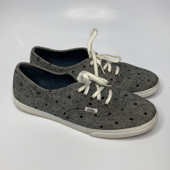 Vans woven sneakers gray with black polka dots unisex sizing - Picture 2 of 8